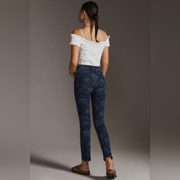 Mother The Dazzler Hover High Rise Straight Leg Jeans In Field Of Depth Size 25 - Picture 7 of 15